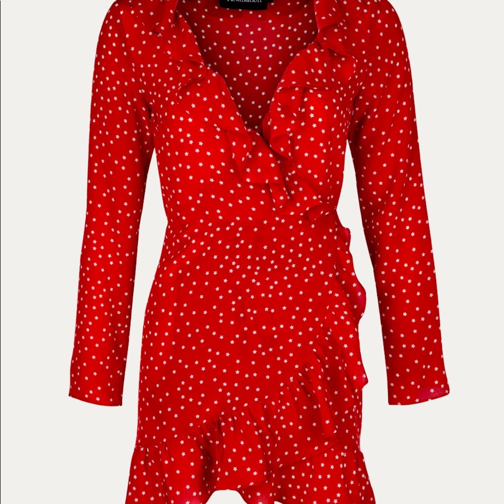 Realisation Par The Alexandria Red XS wrap dress